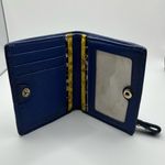 Juicy Couture A Rare From Vintage Blue Studded  Leather Small Snap Wallet Photo 2