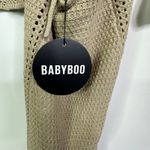 Babyboo NEW Nadine Crochet Maxi Dress Size Medium Beige Khaki Tan Photo 6