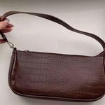 Brown Snakeskin Baguette Shoulder Bag Photo 0