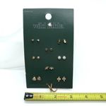 Universal Threads Wild Fable Stud Earrings Set Mix & Match Hoops Rhinestones Faux Pearl Gold Tone Photo 1