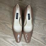 Nine West  Taupe Patent Leather Pointed Square Toe Pumps Women’s Size 5.5 Photo 4
