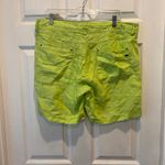 Horny Toad Women's 100% Linen Bright Green Casual Shorts Size 14 Resortwear Photo 3