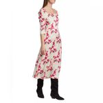 Ba&sh  Elonor Smocked Jacquard Midi-Dress, Size L New w/Tag Retail $395 Photo 11