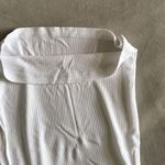 Amazon Ribbed White One-Shoulder Women's Top Photo 2