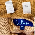 Lulus Tea Reader Mustard Yellow Turtleneck Sweater Dress XS Cowl Neck Girly Photo 4