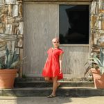 Umgee Neck Dress with Polka Dot Fabric and Crochet Lace Details size Small Photo 2