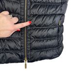 Lilly Pulitzer Elana Puffer Down Vest Black Medium Women's Quilted Zip Up EUC Photo 3