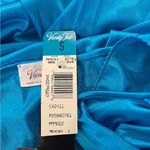 Vanity Fair  NWT old stock peacock blue long gown slip dress short sleeve size S. Photo 7