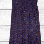 Forever 21 Purple & Orange Boho Geometric Patterned Strapless Mini Dress Size Medium Photo 0