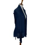 Tommy Bahama  Cardigan Large Blue Sleeveless Open Front Tie Back Photo 1