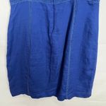 Kenar  Linen Blue Sleeveless Dress Size 8 Natural & Breathable Photo 7