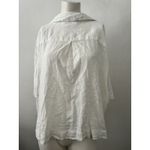 Stars Above Blouse XXL Linen Button Down Coastal Beach Resort Short Sleeve NEW Photo 3