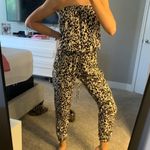 Pink Lily Strapless Cheetah Jumpsuit Photo 0