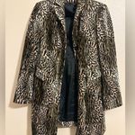 Vintage Epic New York Animal Print Cheetah Leopard Coat Jacket S Black Size 4 Photo 0