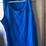 Laura Scott  Blue Sleeveless Relaxed Tank Top 1X Photo 0