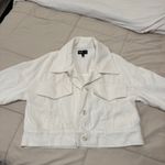 ZARA White Corduroy Cropped Jacket Photo 1