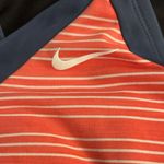 Nike Orange and White Striped Top with Navy Accents Photo 2