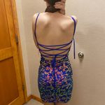 Dillard's  blue iridescent hoco dress Photo 4