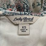 Lucky Brand Dress Womens XS Cream Multicolored Geometric Boho Bohemian Peasant Photo 7