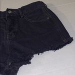 Brandy Melville  black denim dark raw hem shorts Photo 1