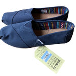 Toms Alpargata Classic Canvas Slip On Shoe navy Womens 9.5 NWT Photo 0