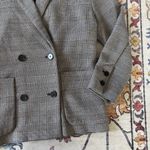 ZARA Trf Outerwear Plaid Houndstooth Double Breasted Blazer Small/Medium Photo 2