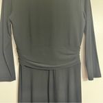 CHAPS Women’s  3/4 Sleeve Faux Wrap Dress‎ V-Neck Holiday Black Size Medium Photo 7