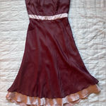 Jenny Yoo Red & Pink Silk Sleeveless Babydoll Midi Dress w/ Bow Coquette Y2K-10 Photo 0