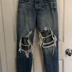 GRLFRND  26” The Helena Straight Leg Distressed "It’s Cold Outside" Blue Jeans Photo 1