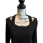 Clara Sun Woo Cut Out Tunic Dress Black Size Small 3/4 sleeves stretch NWOT Photo 1