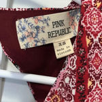 NWT xs red dress bohemian pattern sleeveless open back versatile lined Photo 3