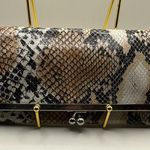 HTF Vintage Hobo International Snake Print Leather Out Of Stock clutch Wallet Brown Photo 0