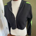 Forever 21 cropped zipper hoodie Los Angeles reflector stripe Size Small Photo 0