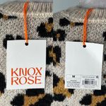 Knox Rose Leopard Sweater Medium Crew Pullover New Photo 6