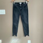 frame denim Frame Le Skinny De Jeanne Triangle Hem Crop Skinny Jeans In Black Tull Size 28 Photo 1