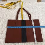 Vince Camuto  Stylish Brown Tote with a Black Stripe Photo 4