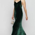 Reformation ππ Rimini Velvet Dress ~ Forest Green Small S NWT Photo 2