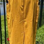 Byblos Italy 44 = US 10 gold/mustard midi skirt Photo 7