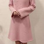 Lost + Wander Margot Fit & Flare Sweater Mini Dress in Dusty Rose One Size NWT Photo 0