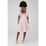 Selkie Maria Midi Dress Size Small Pink Cotton Puff Sleeve Smocked Coquette Photo 1