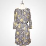 Burton of London Gray Floral Shirtdress with Tie Belt Size Small Photo 10