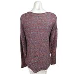 Susina Women's Red Long Sleeve Pullover Crew Neck Crochet Knitted Sweater Top L Size L Photo 1