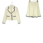 Chadwick's 90s Vintage Skirt Suit White Blazer & Skirt Twee Retro Glam Small Size 6 Photo 1