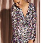 Hutch Demi Confetti Mini Dress in Rainbow Sequins Multi Color Size 2 Photo 2