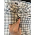 Paige  Gray And White Gingham Mid Rise Verdugo Ankle Cropped Jeans Size‎ 29 Photo 6