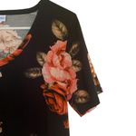 LuLaRoe  floral vneck short sleeve black red small Photo 1
