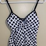 Nautica Black and White Polka Dot Swim Top Photo 1