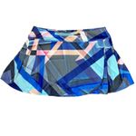 Athleta Speed Skort Electric Geo Size XL Blue Multi Pattern Tennis Pickleball Photo 1