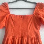 O.P.T. River Pleated 100% Cotton Maxi Dress Size XS Orange Photo 6