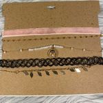 🆕 Gold & Pink Five Choker Necklace Set Photo 1